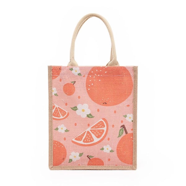 Dam shopper tote väska sommar lunch frukt tryck presentpåsar kvinnliga handväskor tryckt mångsidig återanvändbar livsmedelsbutik Strawberry