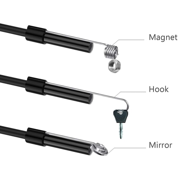 USB endoskop 3-i-1-boreskop 5,5 mm ultratunn vattentät inspektionsslangkamera Micro U