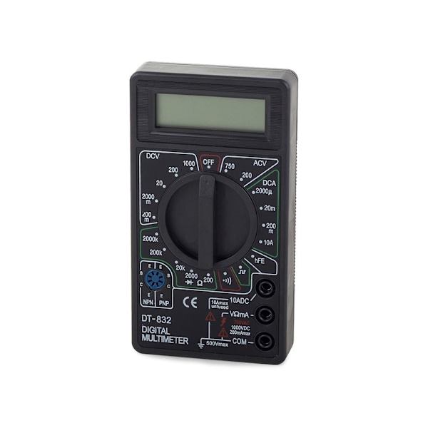 Digitalt Multimeter med LCD Signal Black Svart