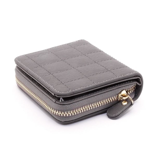 Damepung Small Zip Around Squares - Flere farver grå