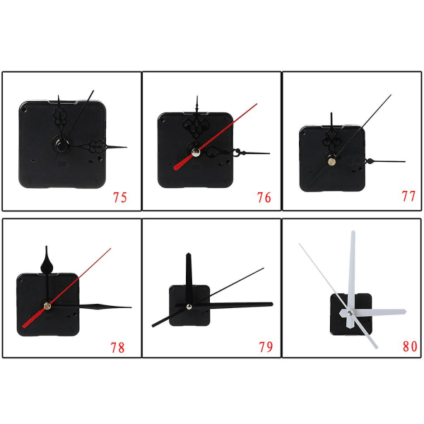 Gör-det-själv kvartsurverk tyst kit set batteridriven mekanism 62