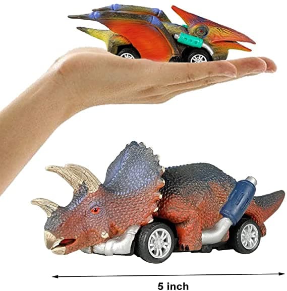 Dinosaurusautot Vedä Taakse (3 kpl) - Paketti A -