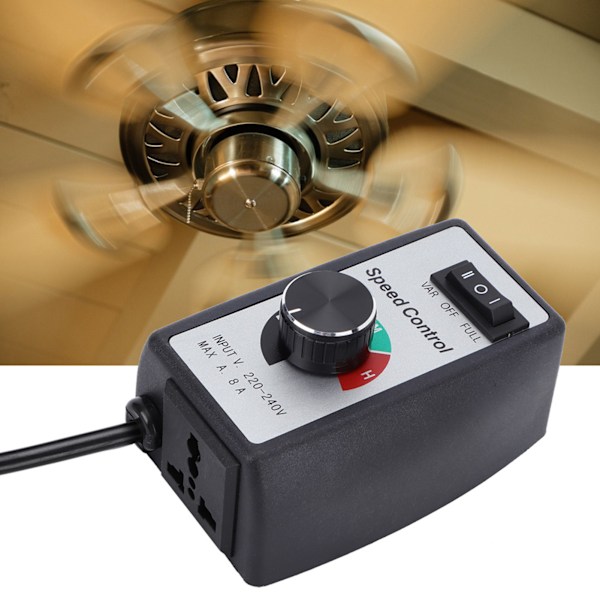 Universal Elektronisk Trinløs Hastighedsregulator Switch Regulator til Motorventilator Luftkanalsventilator EU 230V
