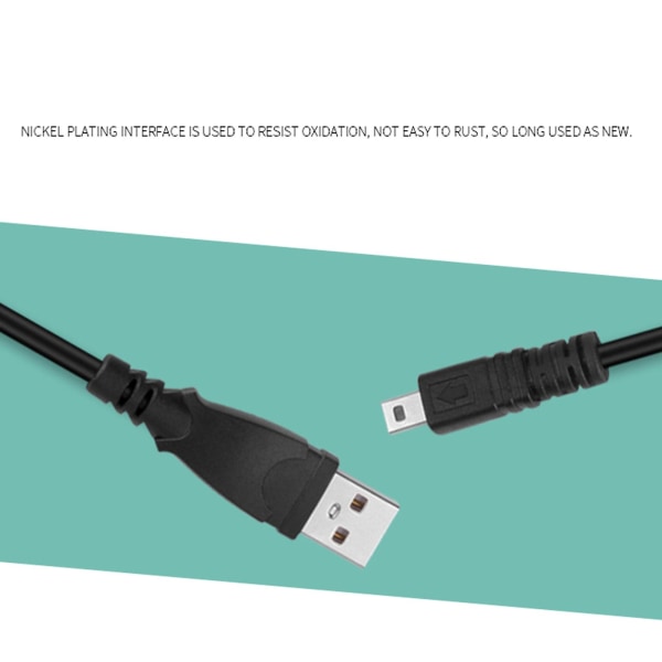 Slitstark kamerladdningskabel 8-stifts laddningssladd USB-datalinje 1.5m