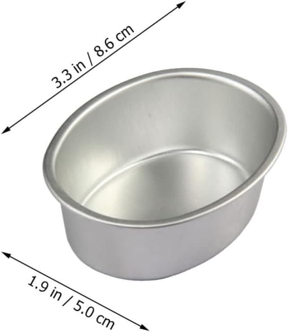 10 stk Mini Oval Eggformede Aluminiumslegering Metall Ostekakeformer Brødformer Kakefat Pudding Gelébokser DIY Bakeri