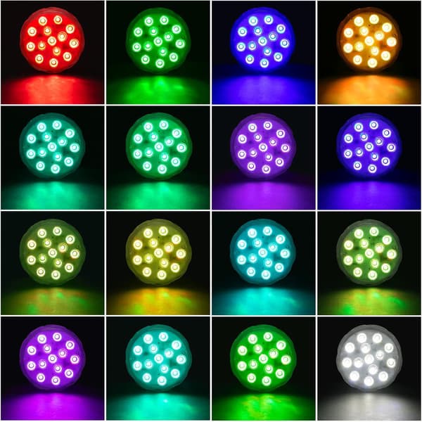 Poollamper Senkbar LED-lampe med fjernkontroll, Wat