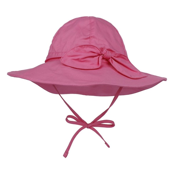 Barn Solhattar Hakrem Säker Hatt Svettabsorberande Utomhus Sport Lek Rose red 50