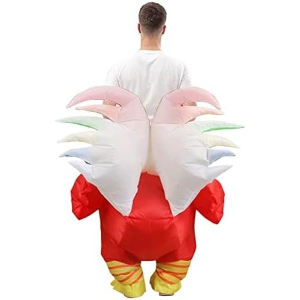 Uppblåsbar Dräkt Uppblåsbar Kycklingdräkt för Fest Halloween Jul Cosplay VuxenstorlekF&Q adult adult rainbow