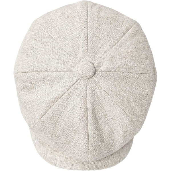 Herringbone åndbar sommerhat i hør til mænd