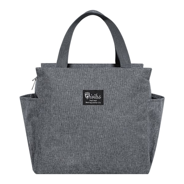 Frokosttaske til voksne børn, tyk, bærbar Grey