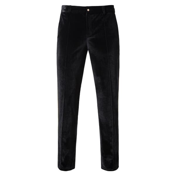 Slim Fit 2-delad kostym för män med dubbelknäppt bröllopsbal black black M