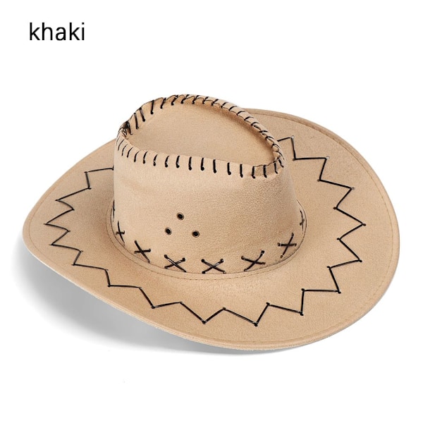 Cowboyhattar för män och kvinnor, västerländska hattar, vilda, eleganta, neutrala Khaki Khaki No,