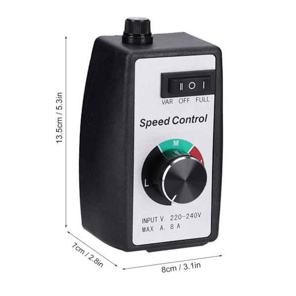 Universal Elektronisk Trinløs Hastighedsregulator Switch Regulator til Motorventilator Luftkanalsventilator EU 230V