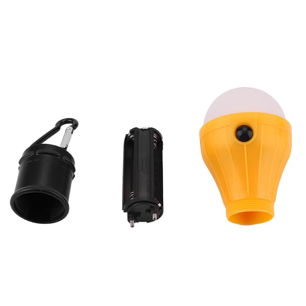 Mini Bærbar 3 LED Telthængende Lygte Udendørsfiskeri Campinglampe (Gul) 0.1