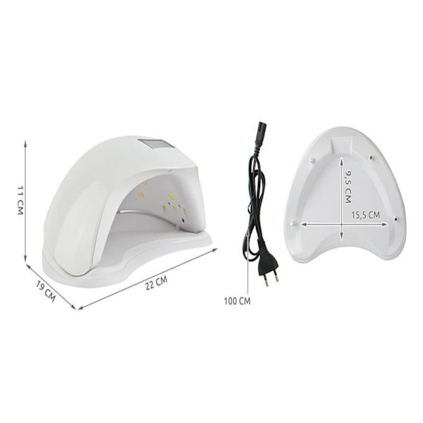 UV-lampa för Gellack - Rörelsesensor - 48 W White Vit