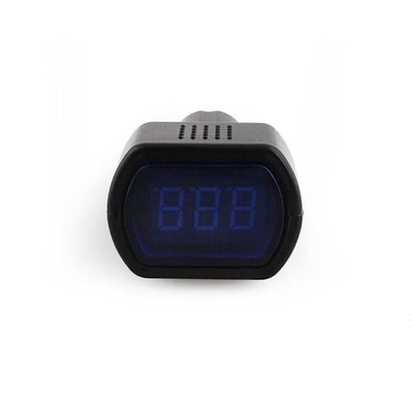Voltmeter til Bil - Sigarettuttak Black Svart