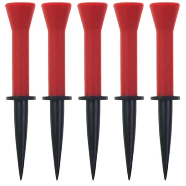 Gummipigger fleksible 76 mm 10-pakning Red Röd