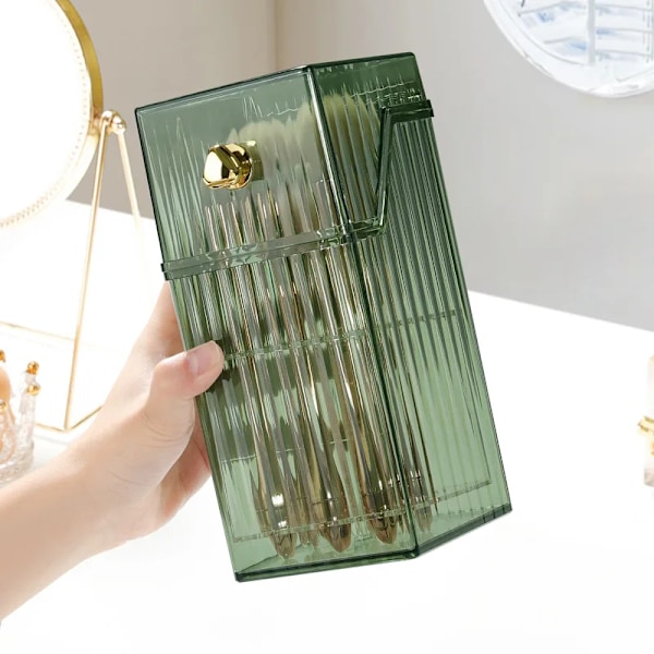 Mode sminkborstehållare förvaringsbox transparent