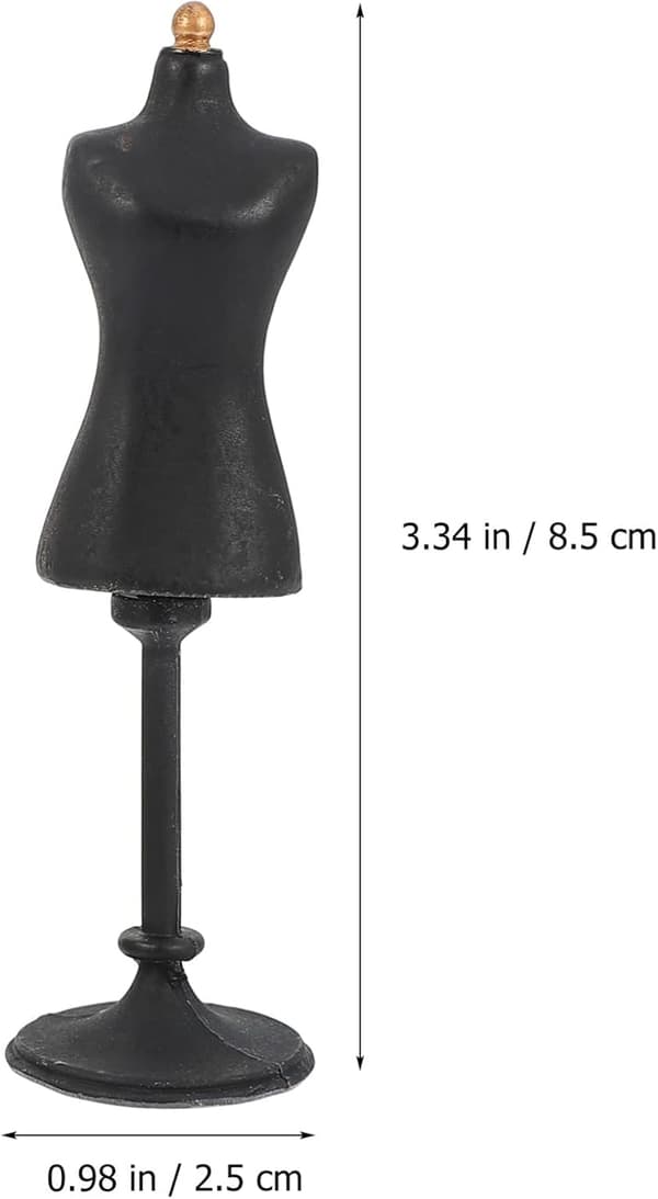 Dockkläder Klänning Mannekäng Syform Dockklänning Form Stativ Plaggskjol Display Stöd Kvinnlig Mannekäng Torso Tillbehör（svart，vit)(2st)