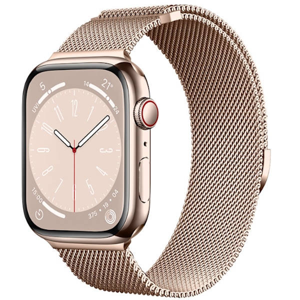 Milanese metallband med magnet, passar Apple Watch-band iWatch serier 9 3 6 5 SE 7 8 Ultra 2 Rose gold 42mm/44mm/45mm/49mm