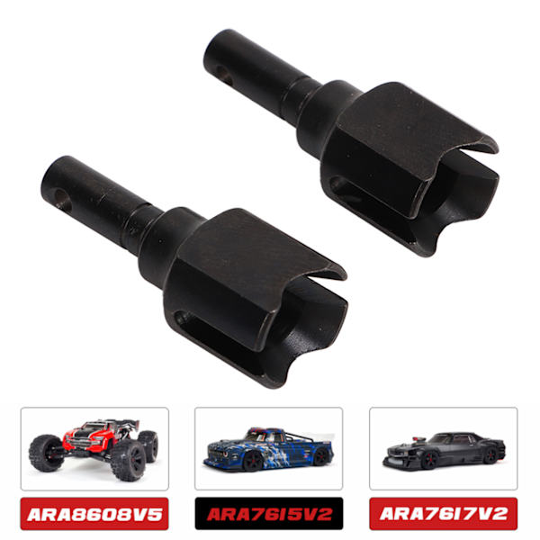 2 stk. RC Diff Outdrives Stål Præcise RC Differentialkopper til ARRMA 1/7 1/8 Serie Sort