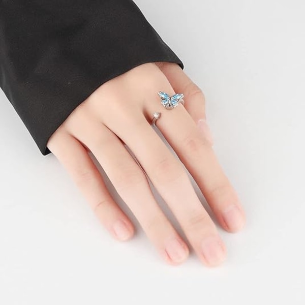 Ringar Knuckle Stacking Rings Twisted Butterfly Open Ring