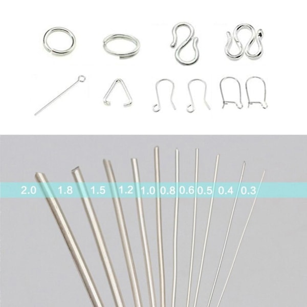 39,37 tum smyckestillverkning silverkedjor lätt smidig hållbar halsbandskedjor tråd 0.8mm