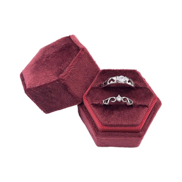 Premium Gorgeous Vintage Dubbel Ring Displayhållare Med Avtagbart Lock G116 Double ring