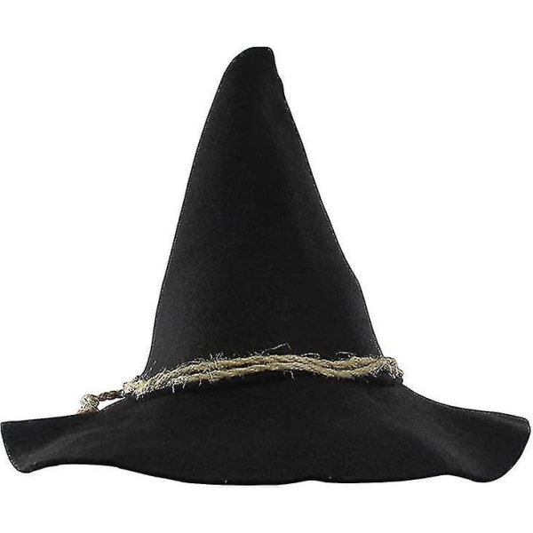 Vuxen Scarecrow Hat Deluxe Filt Oktoberfest Wizard Witch Hillbilly Hat Kostym