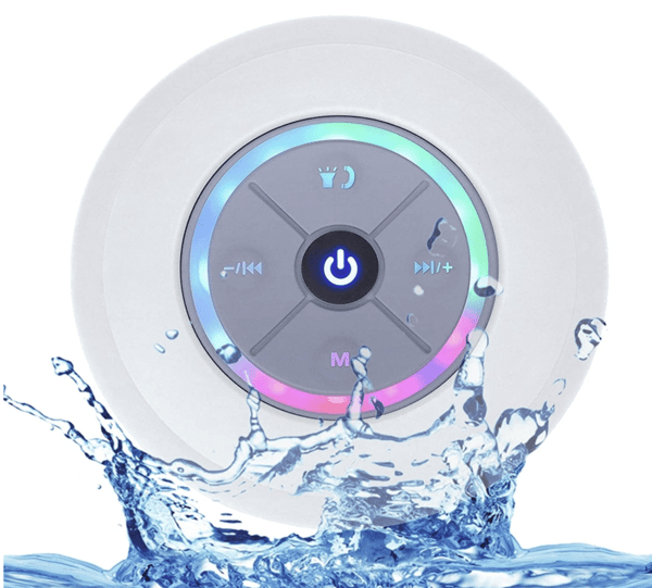 Vandafast LED Dusch Højtaler Bluetooth Svart