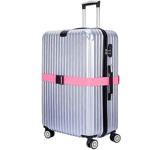 4-pack bagageremmar för resväskor Rem resebälten Tillbehör Pink
