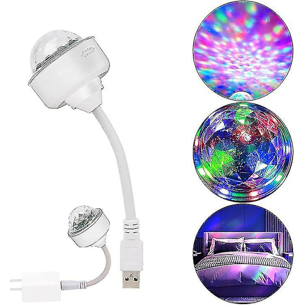 USB Discolys, Plug In Discokugle Lys, Discokugle Lys Black