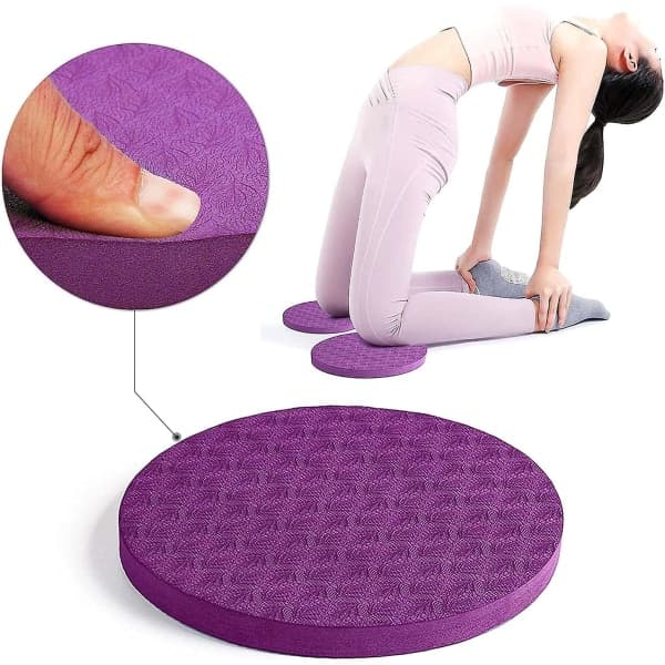 2 stk. Yoga Knæbeskyttere, Yogamåtte til knæ, hænder, håndled og albuer