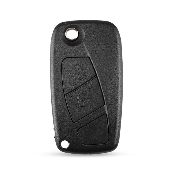 2 knappars nyckelskal för Fiat Svart Black one size