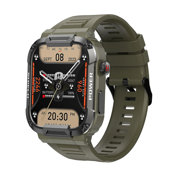 Gard Pro Ultra Smart Watch Mk66, Military Magnetic Charging Smart Watch, Full Touch Screen Green