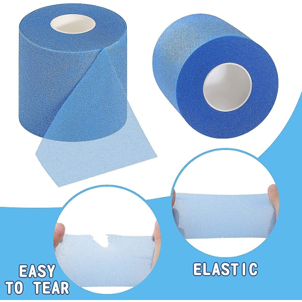 3 st Athletic Pre Wrap Tape för sport Pre-wrap Athletic Tape 2,75 tum av 30 yards-snabb D blue