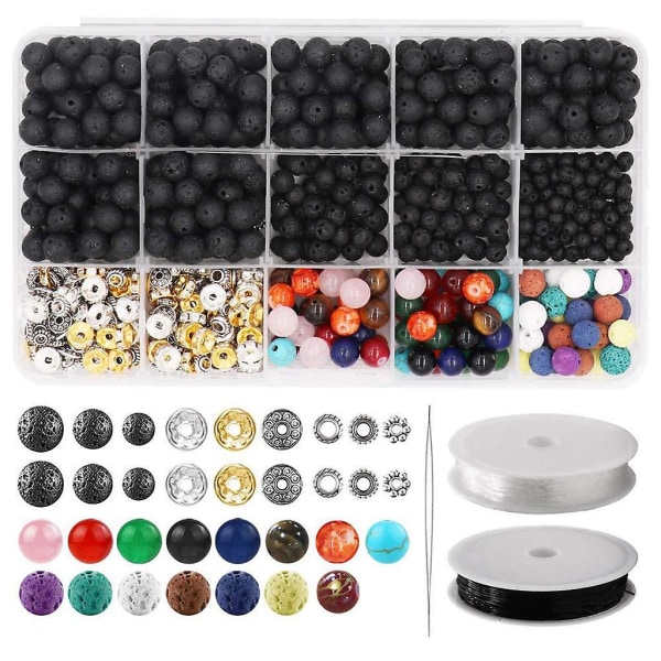 4-8mm Lösa Pärlor Kristallsträng Box Set För Diy Smyckestillverkning Tillbehör