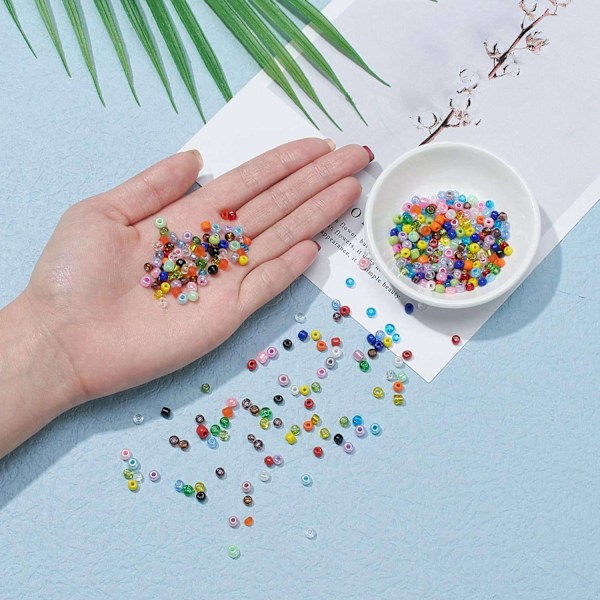 DIY - Perleboks - Seed beads - 2mm -19000stk - Smykkefremstilling Multicolor multifärg
