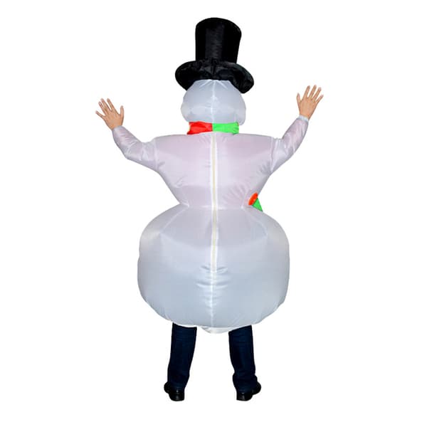 Oppustelig julesnemandskostume, festdragt til alle