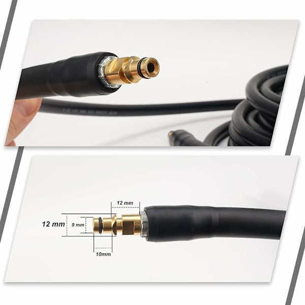 20m ersättningsslang för högtryckstvätt för Karcher K-serien K2, K3, K4, K5, K7, Click Plug snabbkoppling