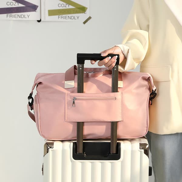 Sportbag med skofack og våtfack, unisex Pink