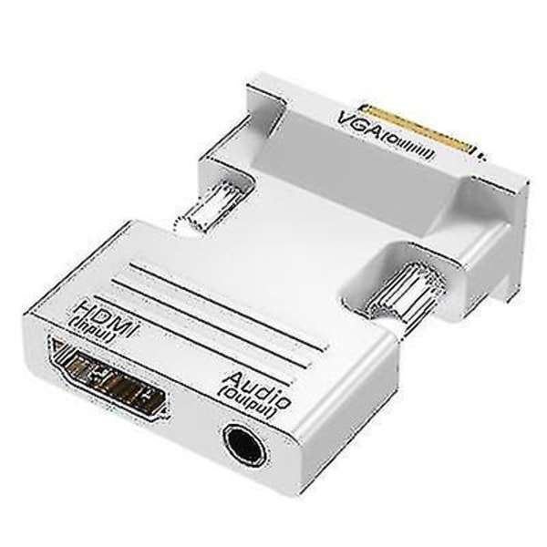 Hdmi till Vga-kabel med ljudutgång, Hdmi-omvandlare white