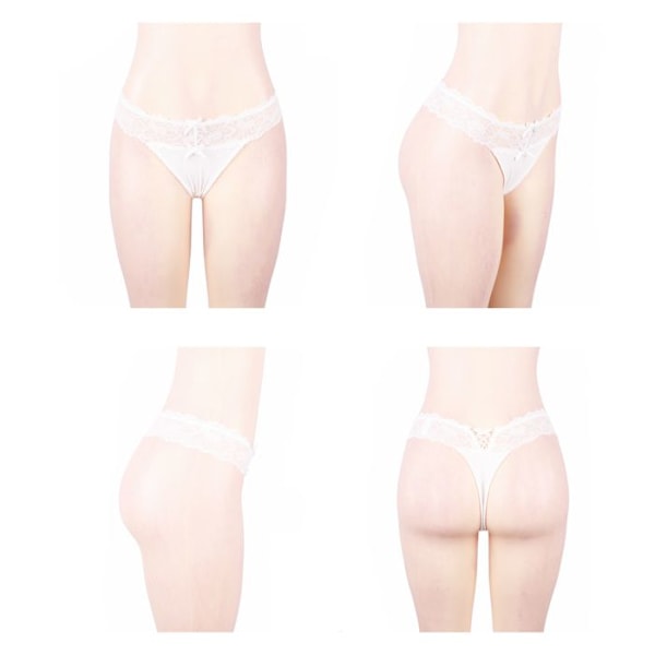 Sexiga underkläder, sexiga och eleganta stringtrosa, spetstrosa, vit T40-42, sexiga set, sexiga damunderkläder, damtrosa, underkläder Vit Vit 40