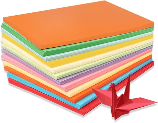 100 ark farget A4-papir, blandet A3-kopipapir