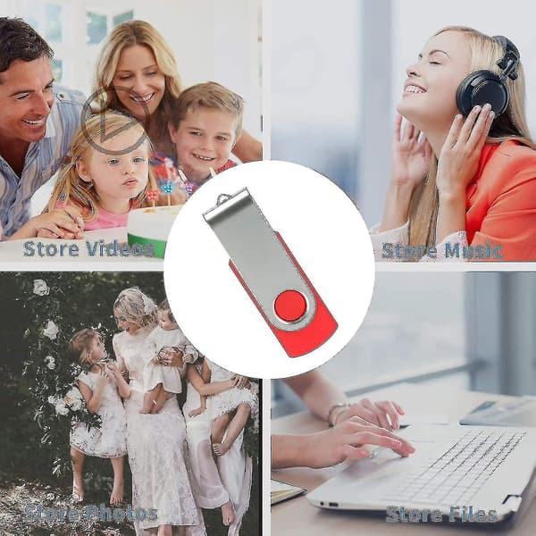 10-pack USB-minnen 2.0 - Vridbart minne - Hoppa enhet - Zip-enhet - hy 10 Pack Red 10 Pack Red 16GB