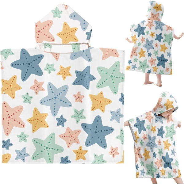Barnens Huvad Handduk, Strand Cartoon Badrock, Barnens Huvad Handduk, Poncho Huvad Handduk, Barnens Strand Handduk med Huva, Barnens Poncho Handduk