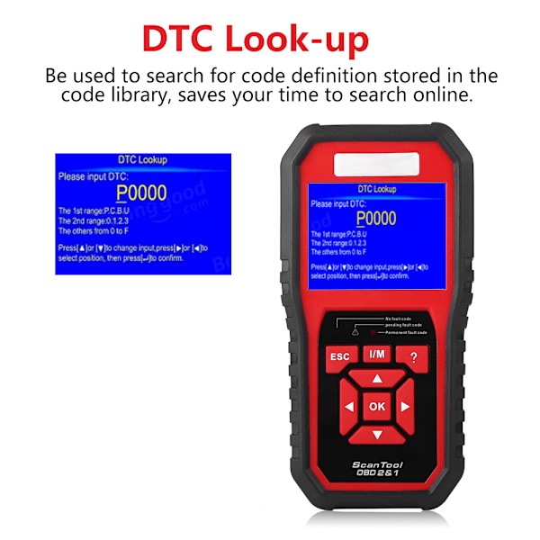 KW850 OBDII OBD2 EOBD Bilscanner Diagnoseværktøj Fejlkodelæser