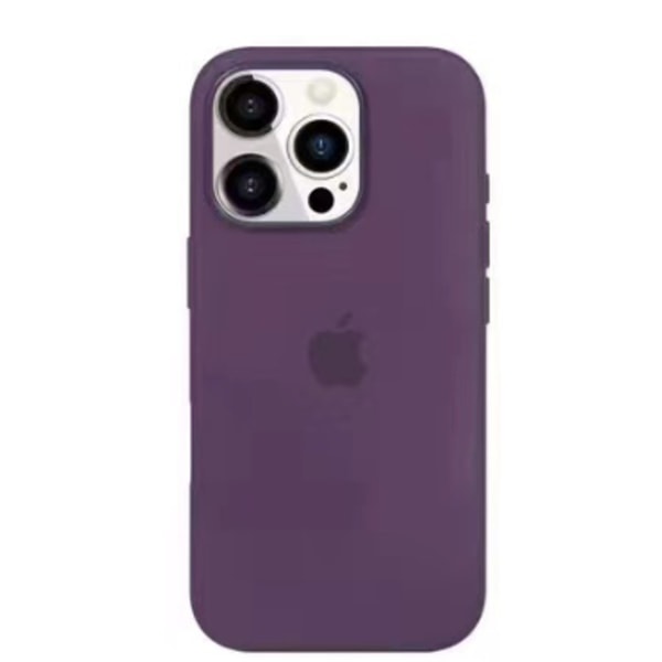 Passar för iPhone 16-serien flytande silikon mobiltelefonfodral, kompatibel med MagSafe mobiltelefonuppsättning med vibrationsljudseffektanimation Purple iPhone 16