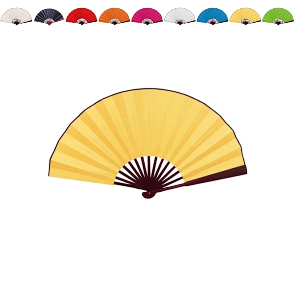 Solfjäder - Enfärgad - Extra stor 33cm Yellow Gul