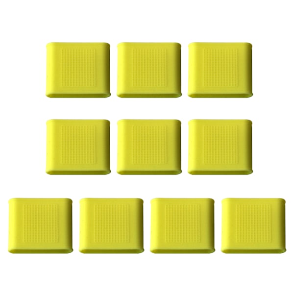 10 st / set Finger silikon för Skydd för fingerstöd kompression, finger för skydd för alla spor Yellow 0.02